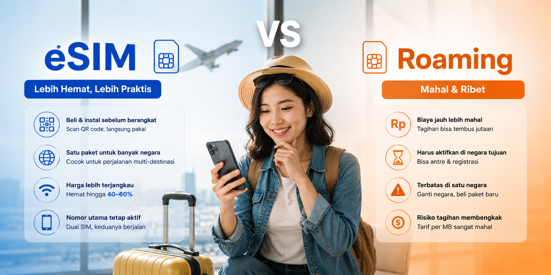 eSIM vs Roaming: Mana Lebih Hemat di Luar Negeri?