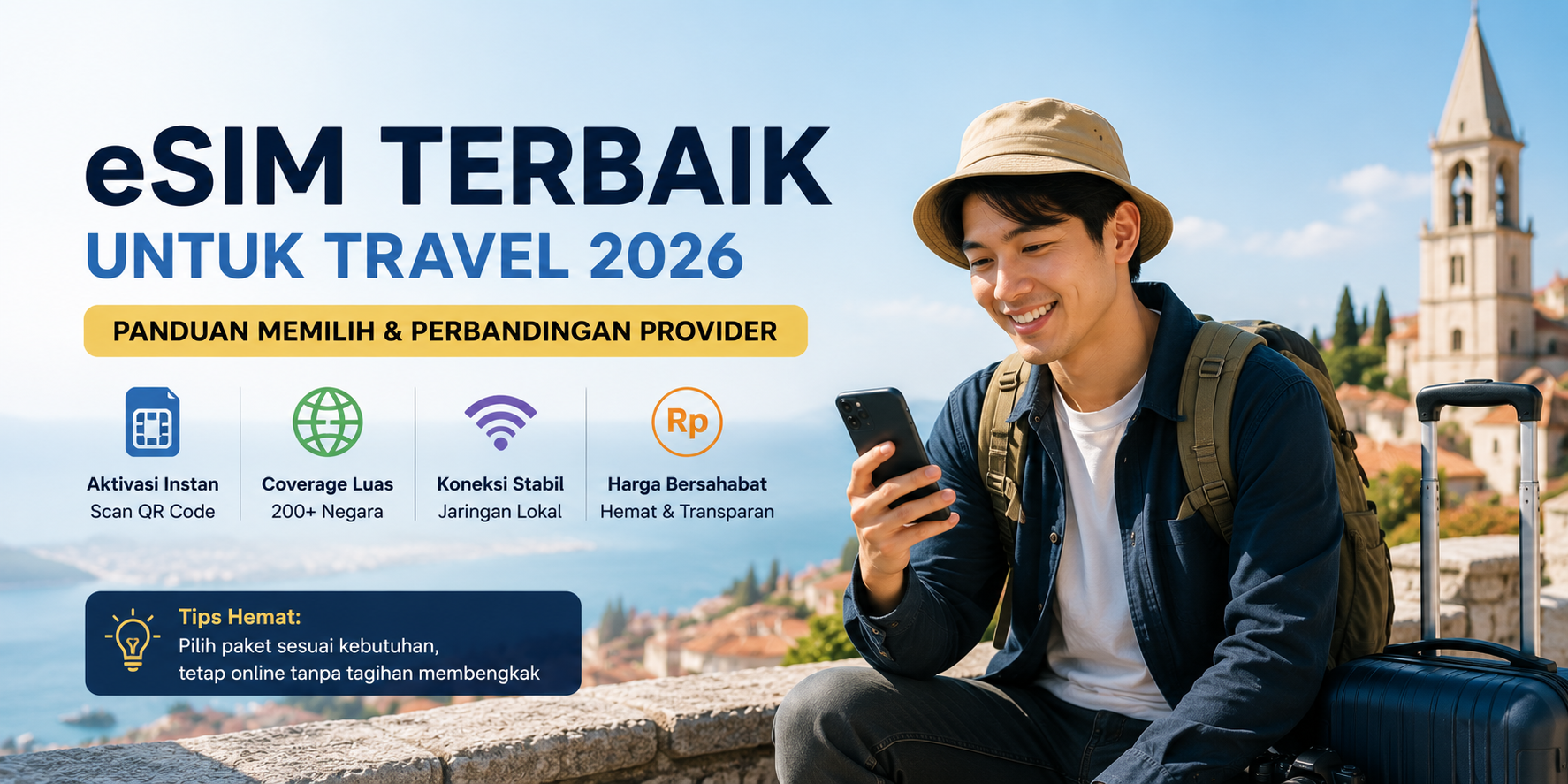 eSIM Terbaik untuk Travel 2026: Panduan & Perbandingan
